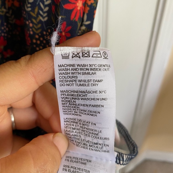 POPSY Ditsy Floral Print Tiered Hem Midi Dress w/ Pockets Size 18 US/ 22 UK - Picture 15 of 16